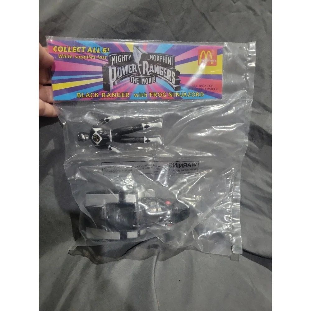 Vintage 1994 Power Rangers Mcdonalds Toy Black Ranger